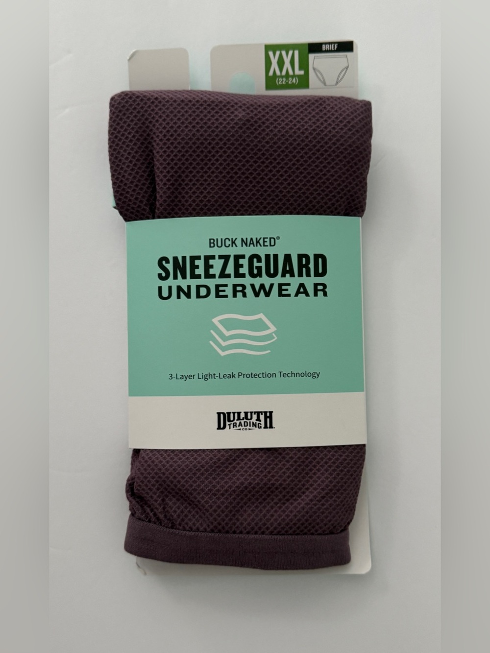 Duluth Buck Naked Sneezeguard Brief XXL Leak Protection NWT
